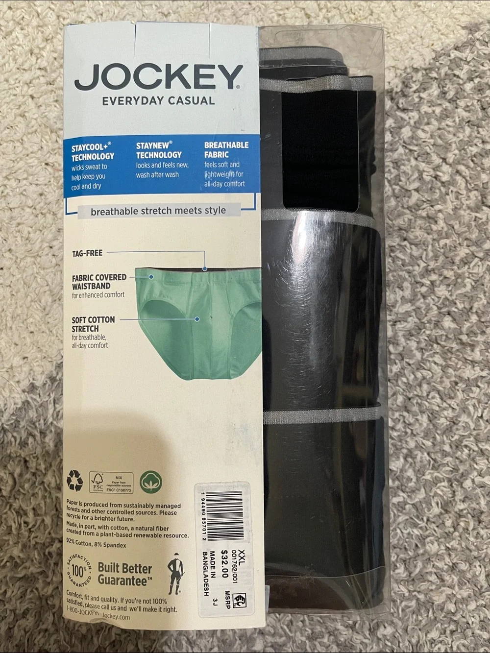 NWT- Jockey - Men’s 2XL. Bikini Pack